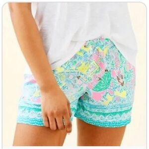 NWOT Lilly PULITZER   Katia Pull On Shorts  IN THE BEGINNING  Size Medium